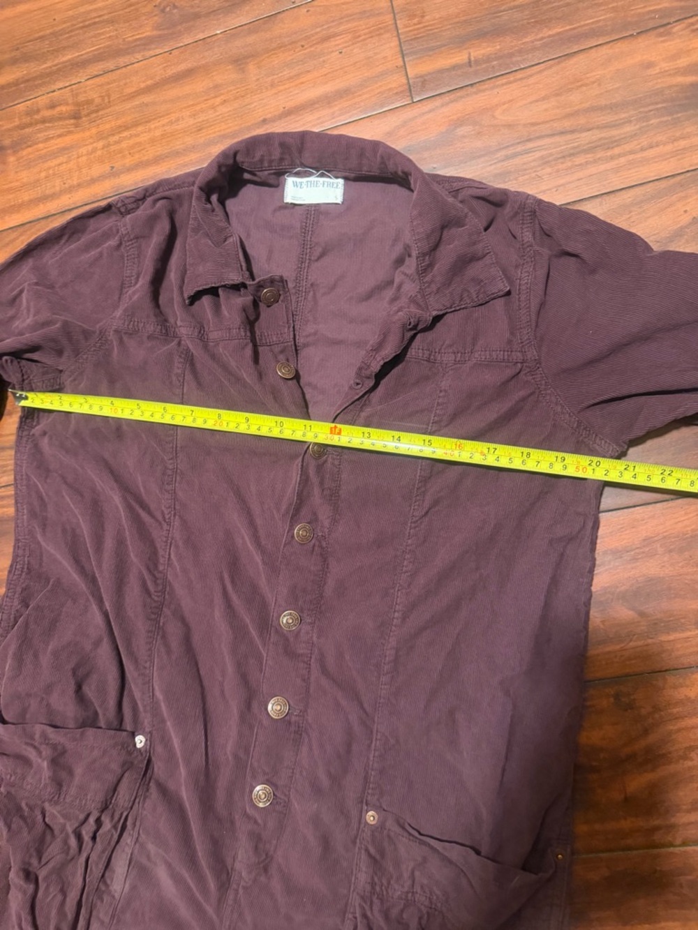 We The Free oversised Deep Plum Button-Front Utility Jumpsuit - Picture 6 of 13